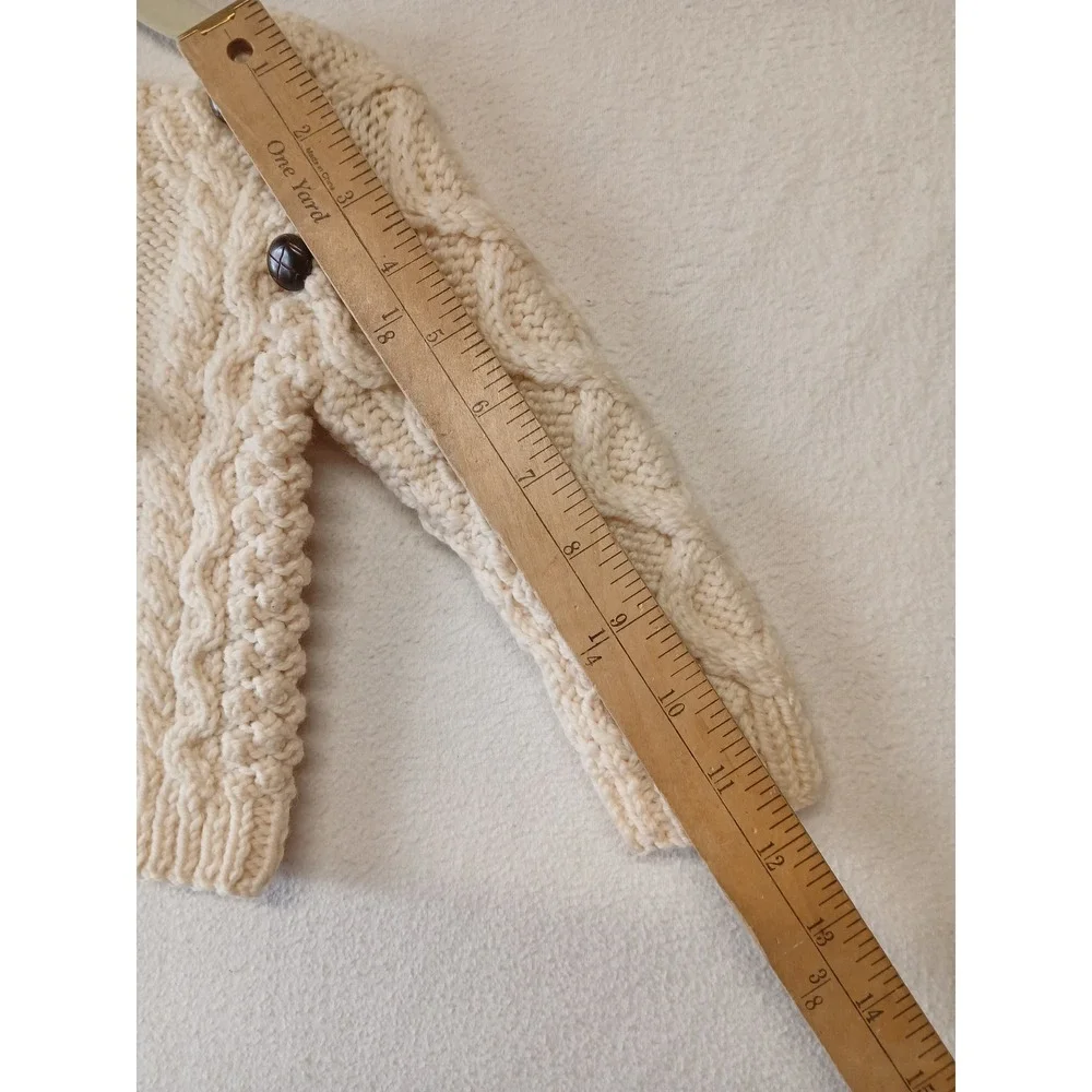 Aran islands Ireland wool sheep sweater baby thick chunky knit small